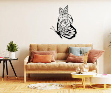 butterfly name personalized wall art – 16 gauge steel