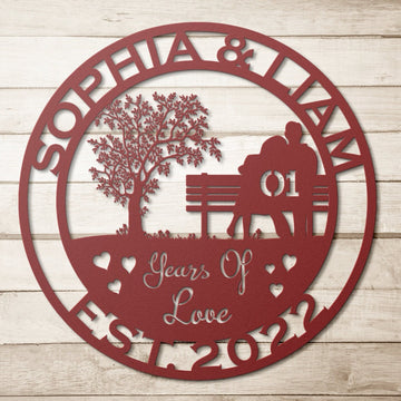 anniversary personalized metal sign – 16 gauge steel