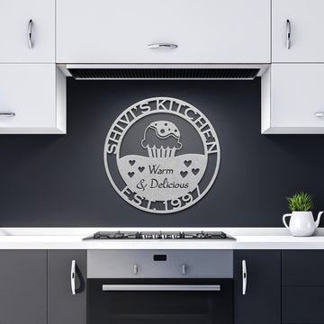 farmhouse kitchen personalized wall art – 16 gauge steel