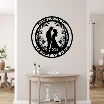 anniversary personalized metal sign – 16 gauge steel