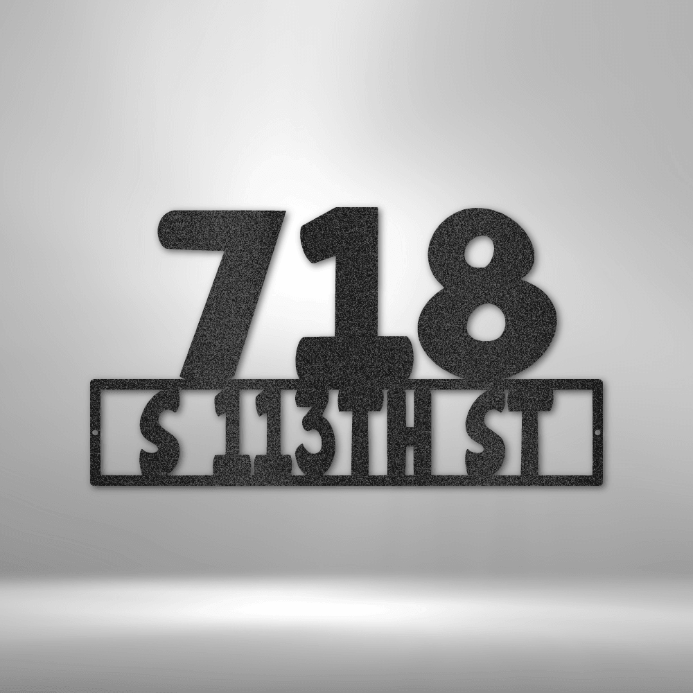Address Sign For House - Custom Metal Sign - New Home Modern House Number - Housewarming Front Door Wall Art Gift - Stylinsoul
