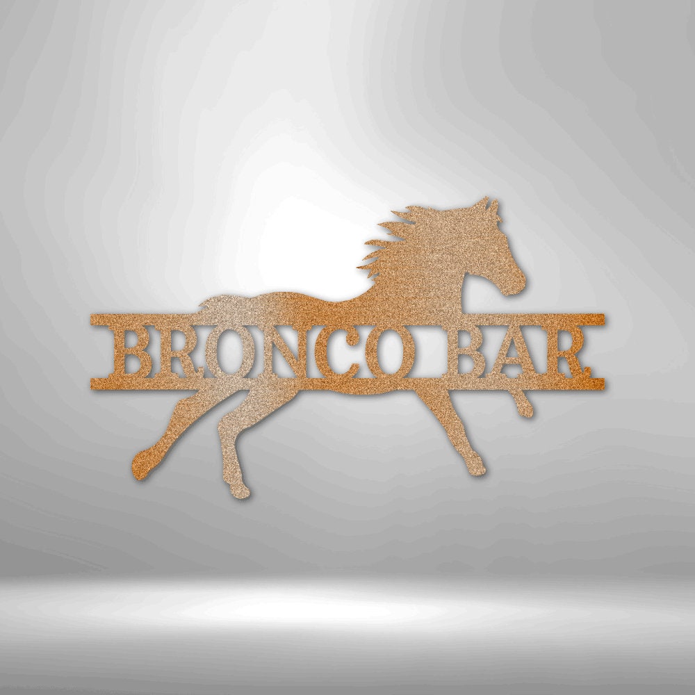 Sprinting Horse Metal Sign - Custom Name Ranch Wall Art - Horse Owner Gift - Farm Name Sign - Stylinsoul