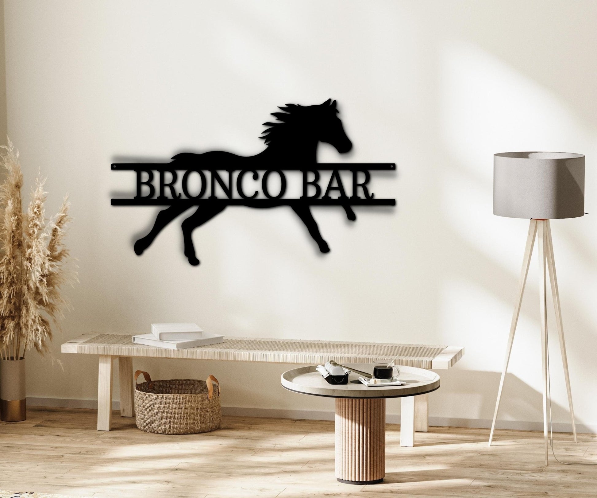 Sprinting Horse Metal Sign - Custom Name Ranch Wall Art for Equestrian Decor - Stylinsoul
