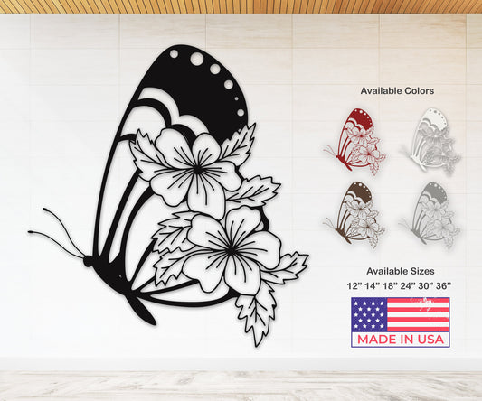 butterfly name personalized wall art – 16 gauge steel