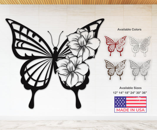 butterfly name personalized wall art – 16 gauge steel