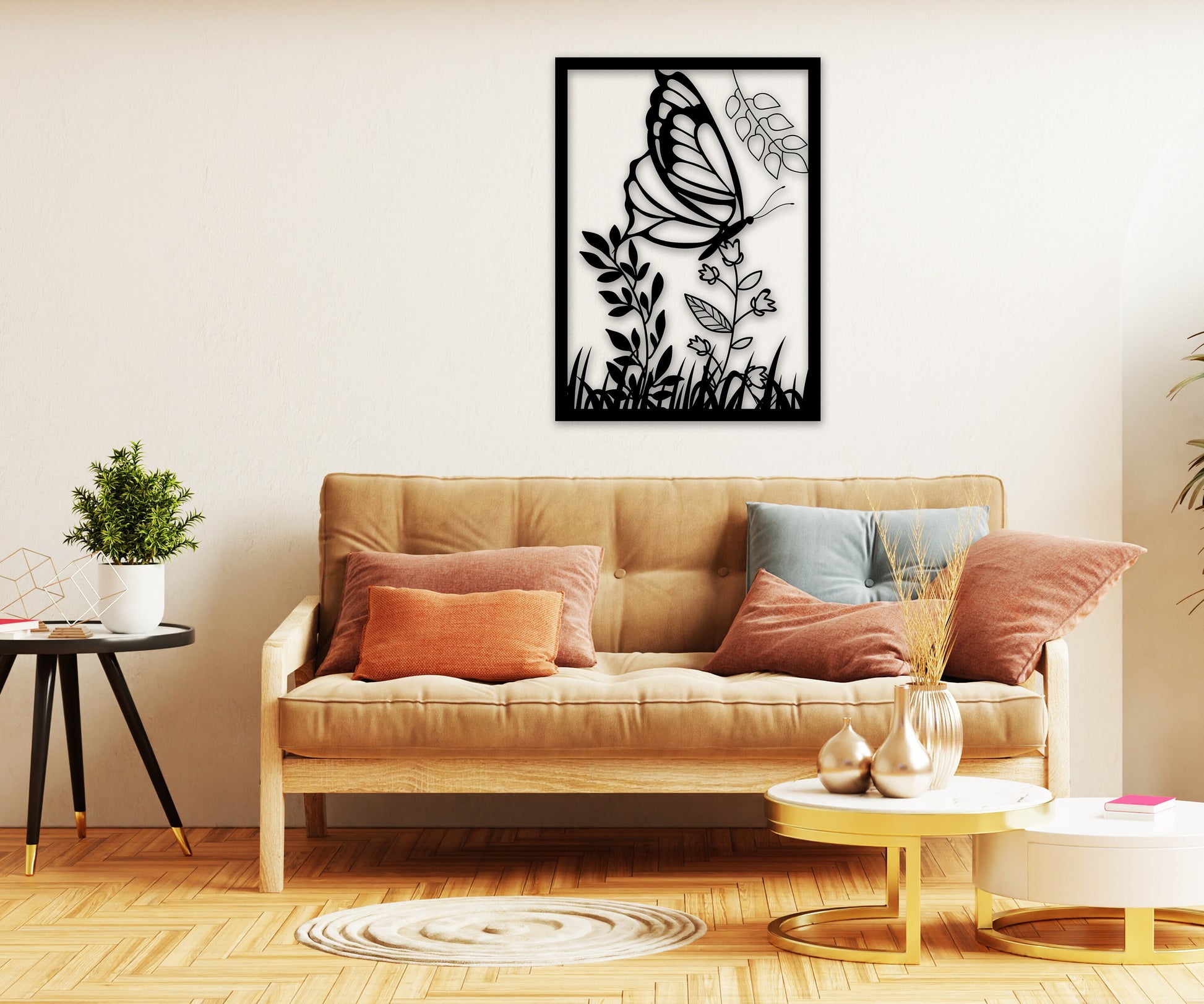 butterfly name personalized wall art – 16 gauge steel