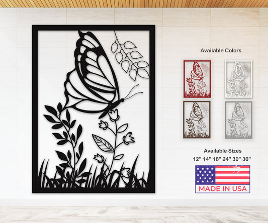 butterfly name personalized wall art – 16 gauge steel