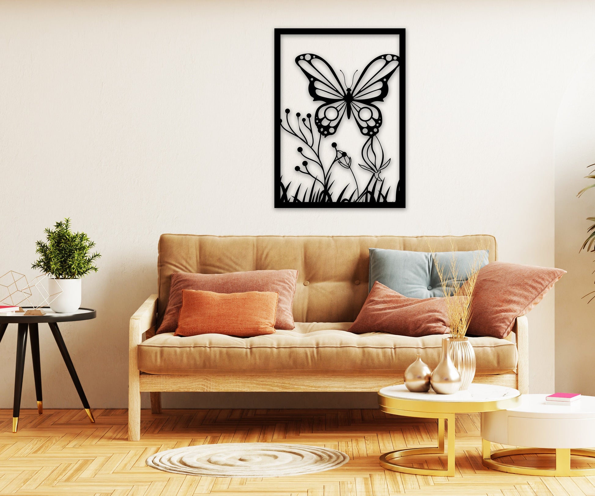 butterfly name personalized wall art – 16 gauge steel