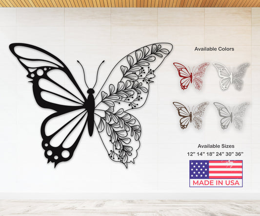 butterfly name personalized wall art – 16 gauge steel