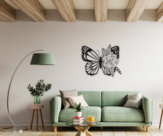 butterfly name personalized wall art – 16 gauge steel