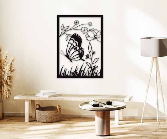 butterfly name personalized wall art – 16 gauge steel
