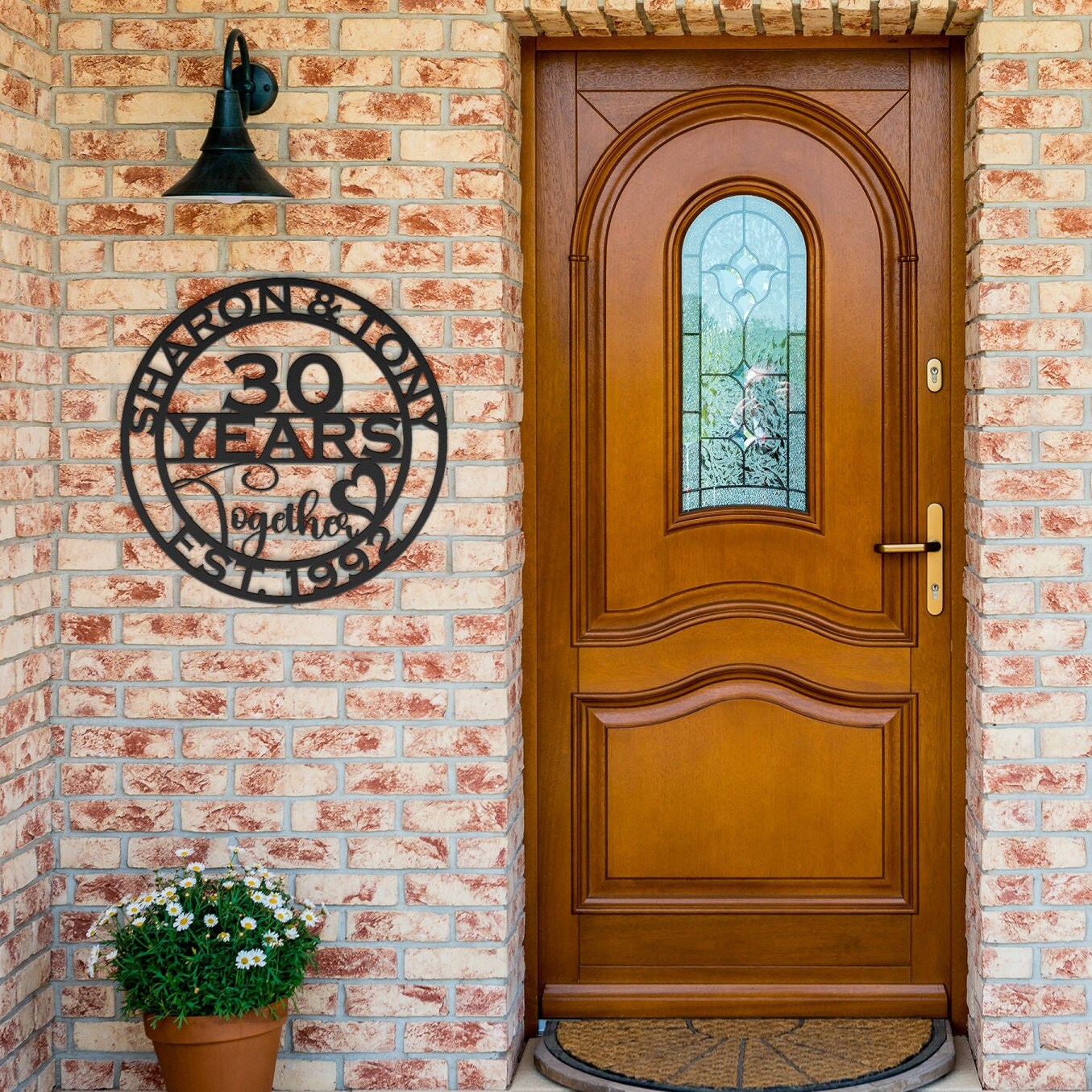 6th anniversary personalized metal sign – 16 gauge steel