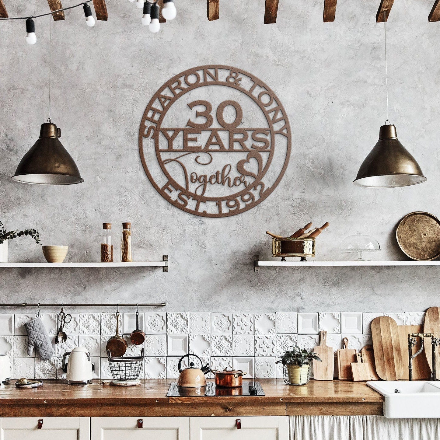 6th anniversary personalized metal sign – 16 gauge steel
