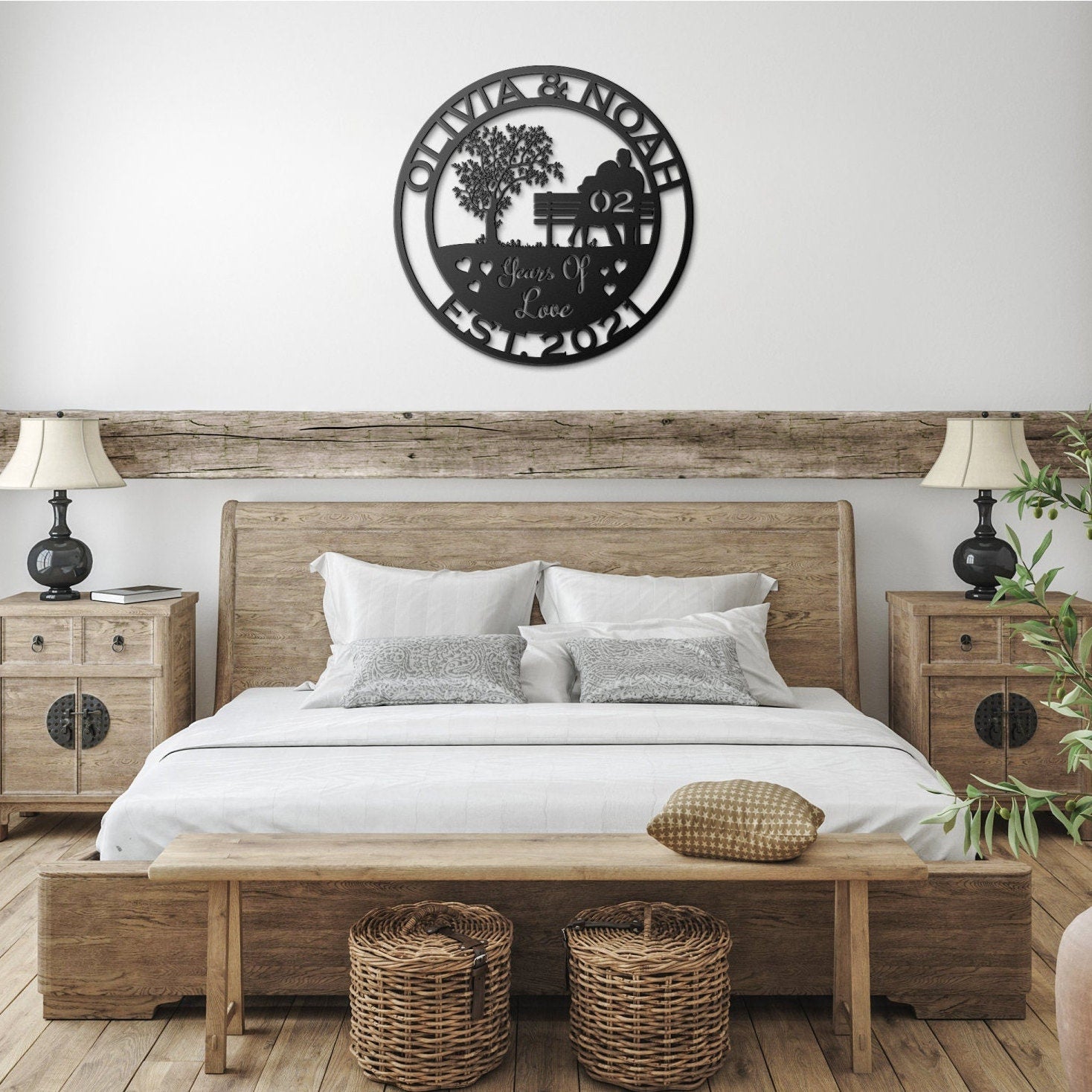 2th anniversary personalized metal sign – 16 gauge steel