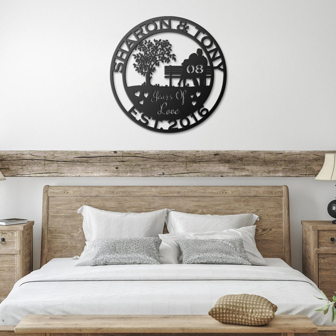 8th anniversary personalized metal sign – 16 gauge steel