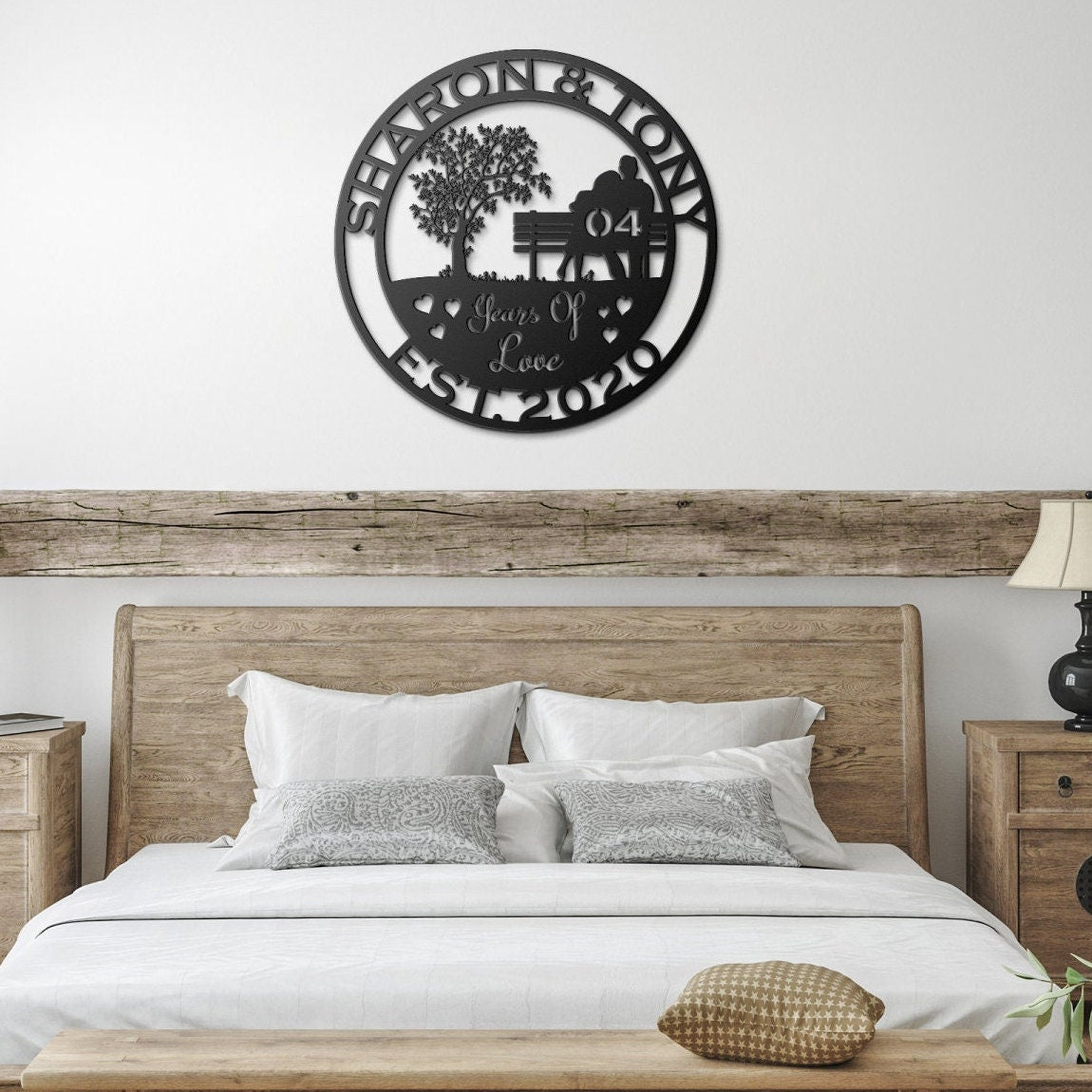 4th anniversary personalized metal sign – 16 gauge steel