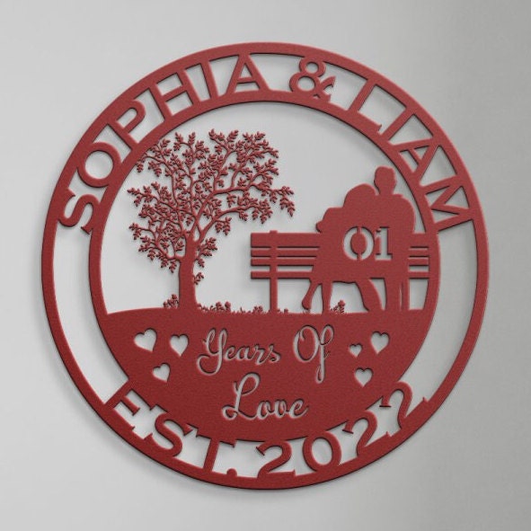anniversary personalized metal sign – 16 gauge steel