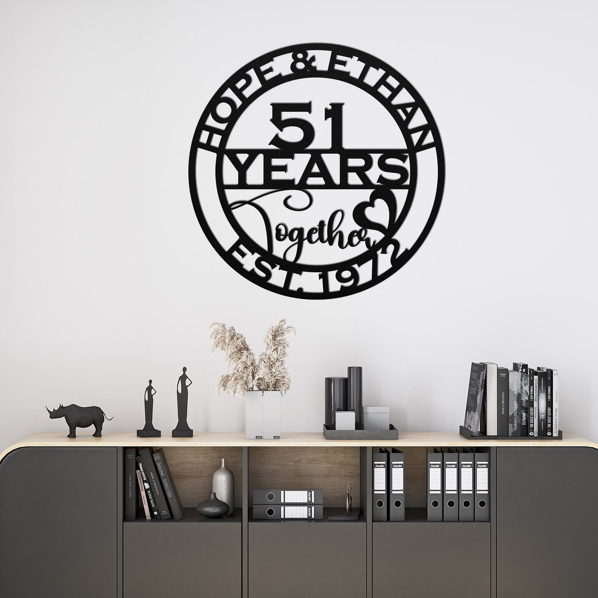 51th anniversary personalized metal sign – 16 gauge steel