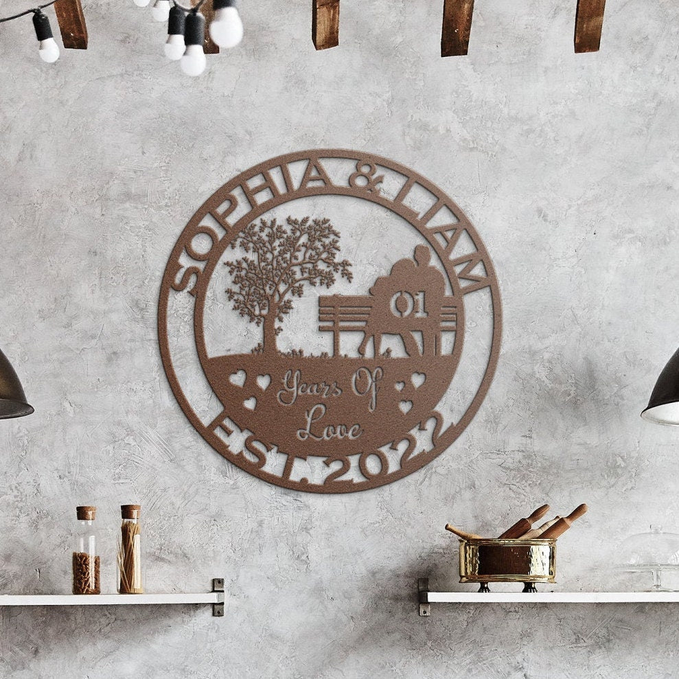 anniversary personalized metal sign – 16 gauge steel