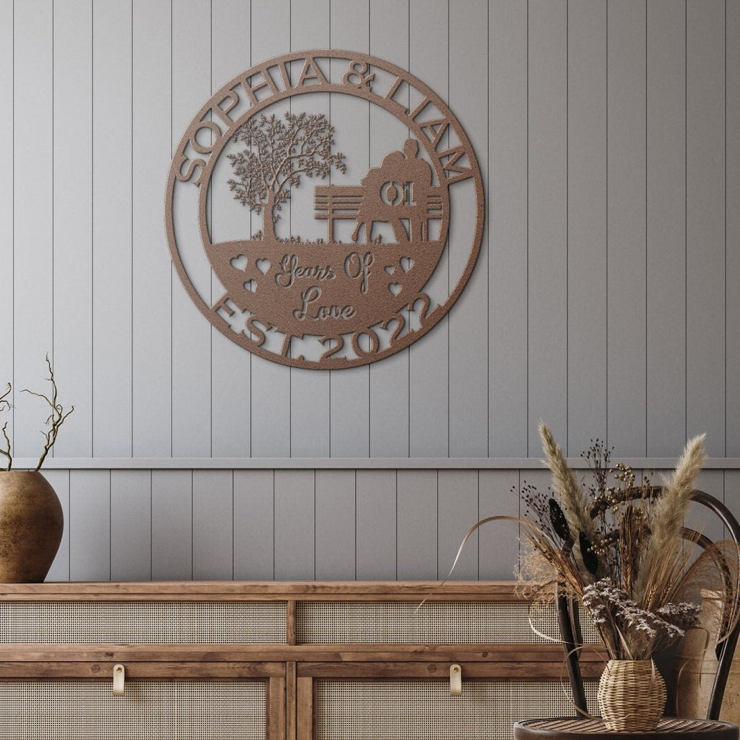 anniversary personalized metal sign – 16 gauge steel