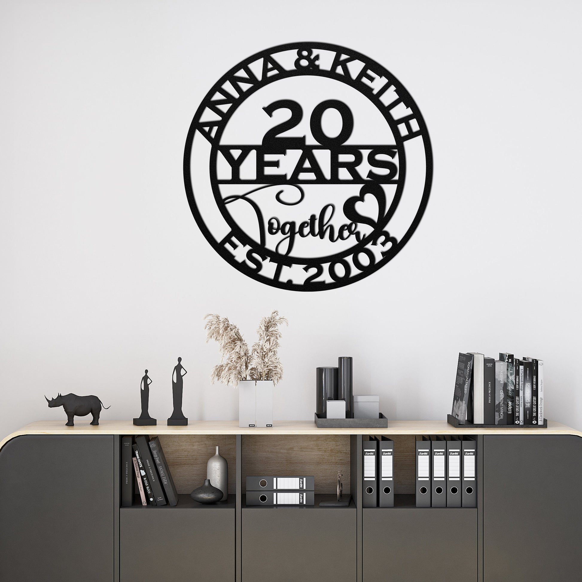 20th anniversary personalized metal sign – 16 gauge steel