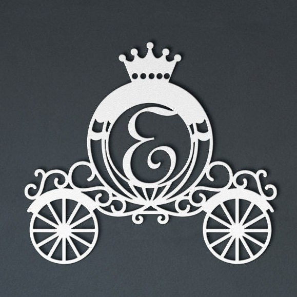 princess carriage nursery personalized sign – 16 gauge steel