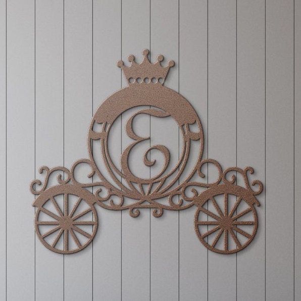 princess carriage nursery personalized sign – 16 gauge steel