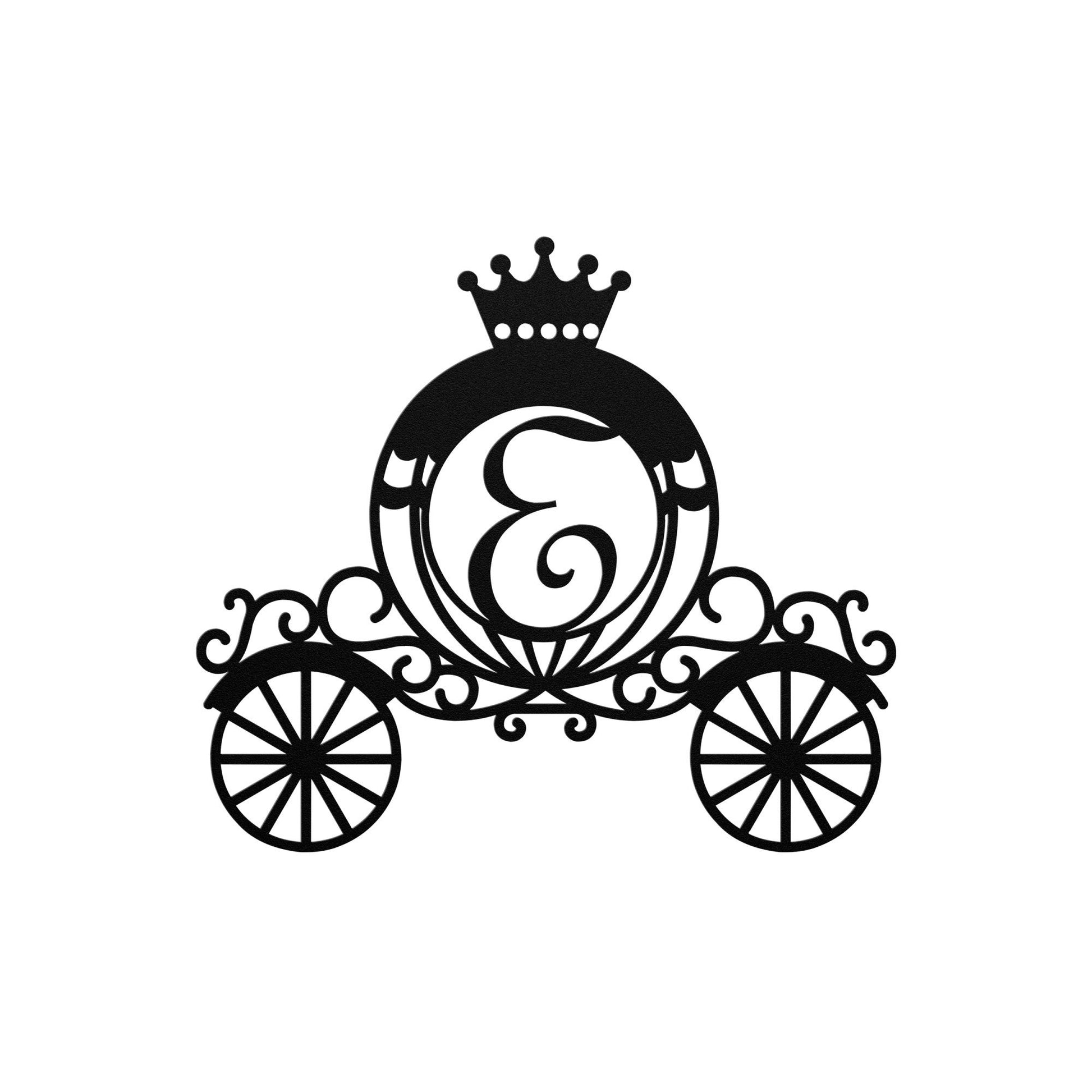 princess carriage nursery personalized sign – 16 gauge steel