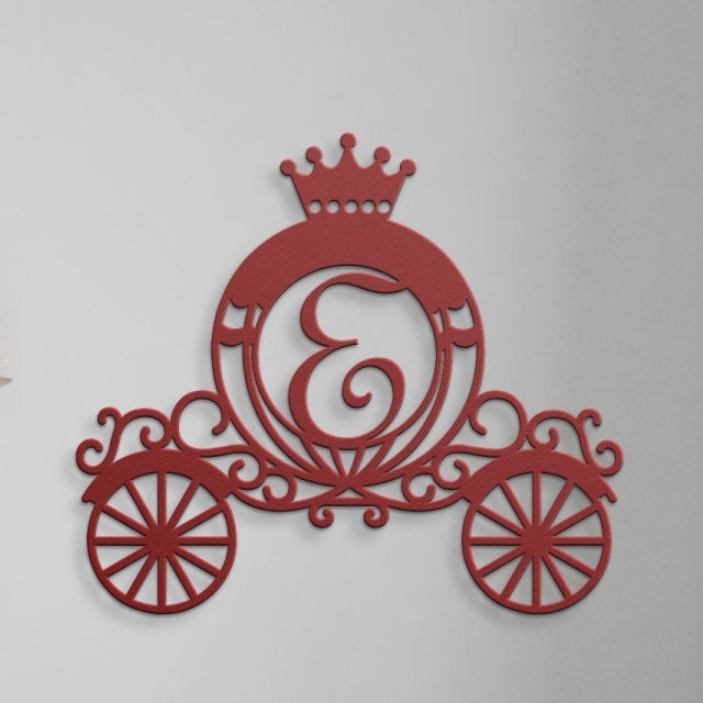 princess carriage nursery personalized sign – 16 gauge steel