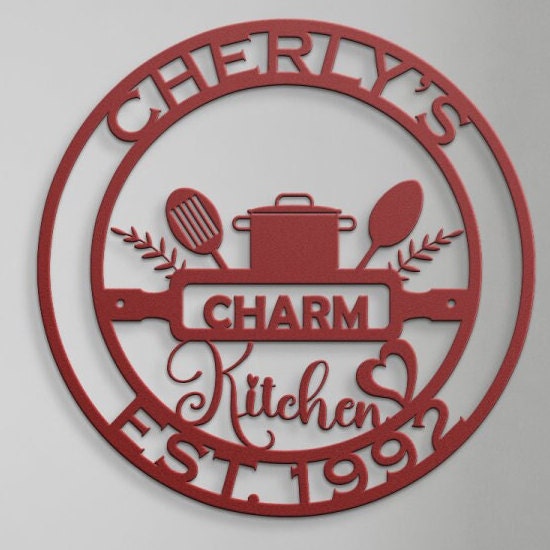 farmhouse kitchen personalized wall art – 16 gauge steel