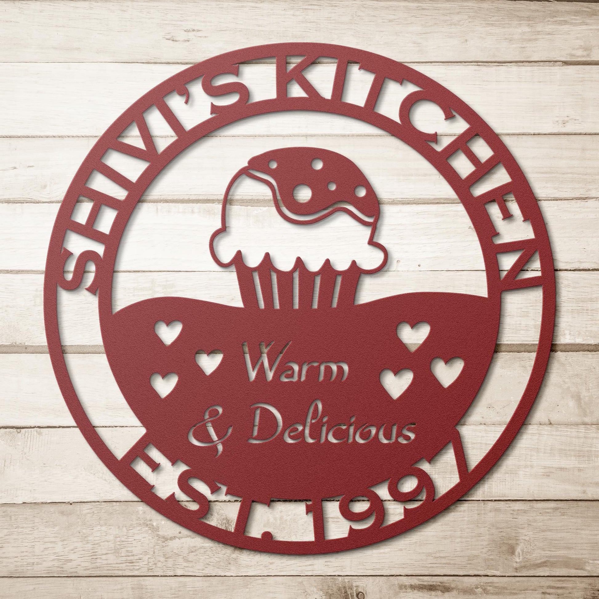 farmhouse kitchen personalized wall art – 16 gauge steel