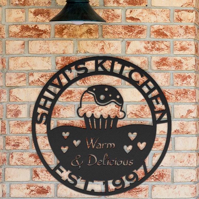 farmhouse kitchen personalized wall art – 16 gauge steel