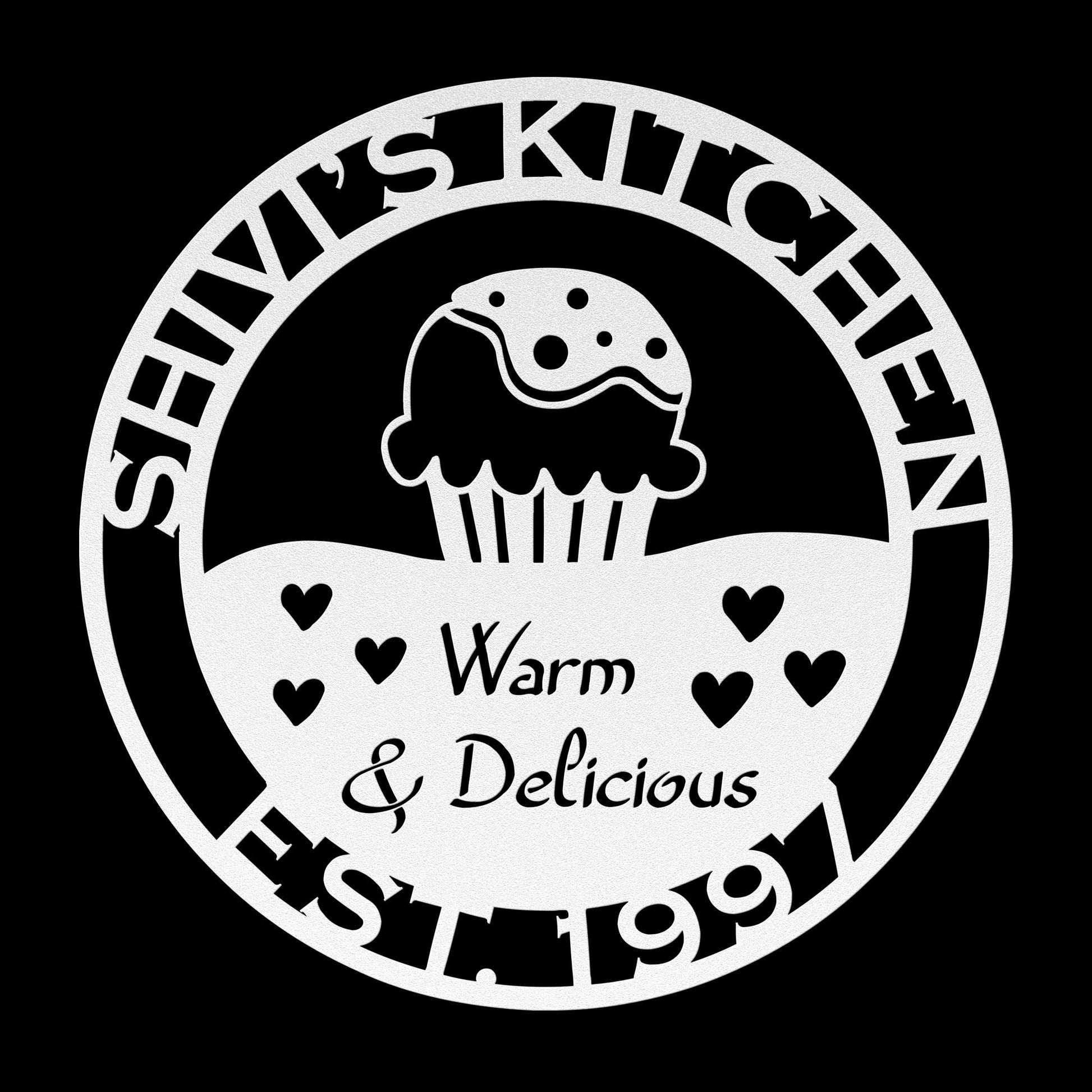 farmhouse kitchen personalized wall art – 16 gauge steel