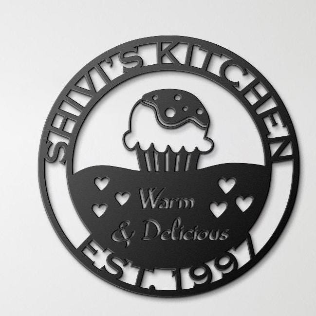 farmhouse kitchen personalized wall art – 16 gauge steel