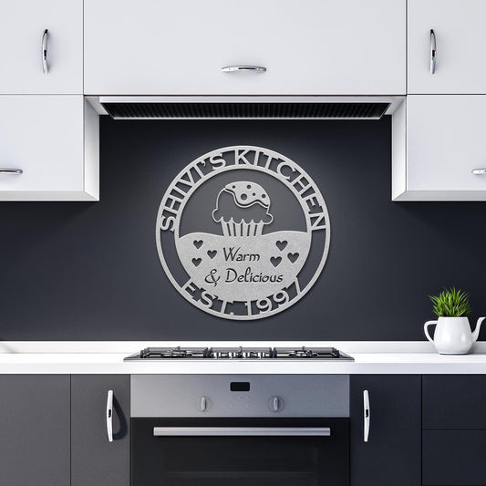 farmhouse kitchen personalized wall art – 16 gauge steel