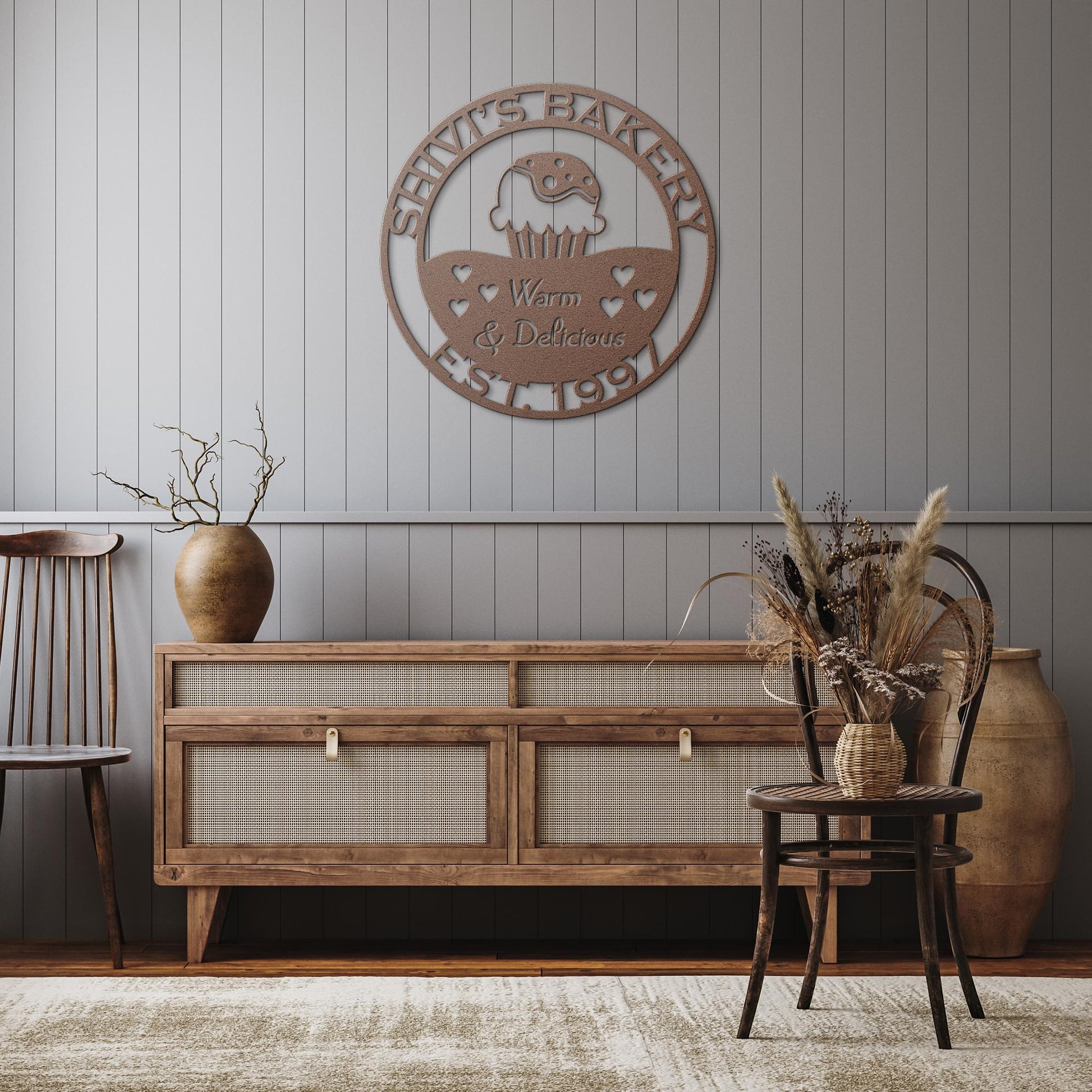 farmhouse kitchen personalized wall art – 16 gauge steel