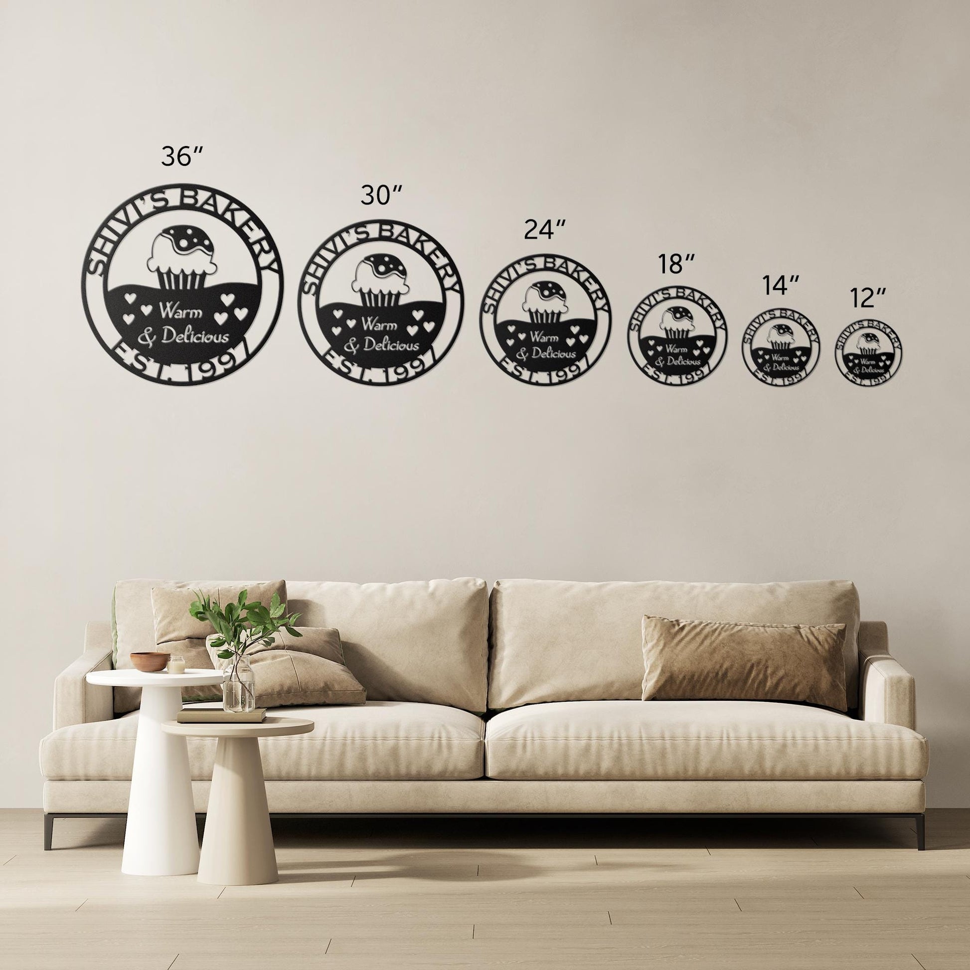 farmhouse kitchen personalized wall art – 16 gauge steel