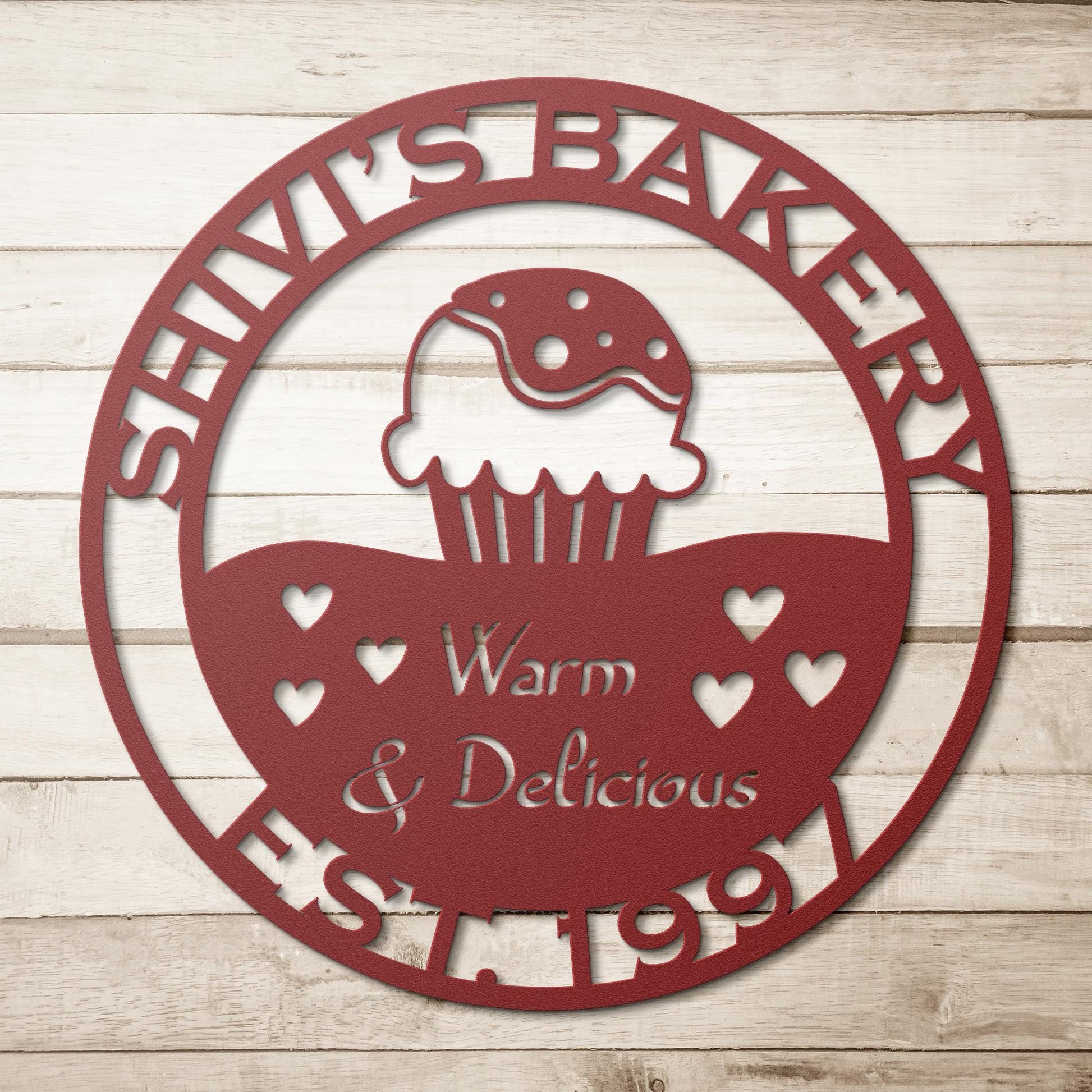 farmhouse kitchen personalized wall art – 16 gauge steel