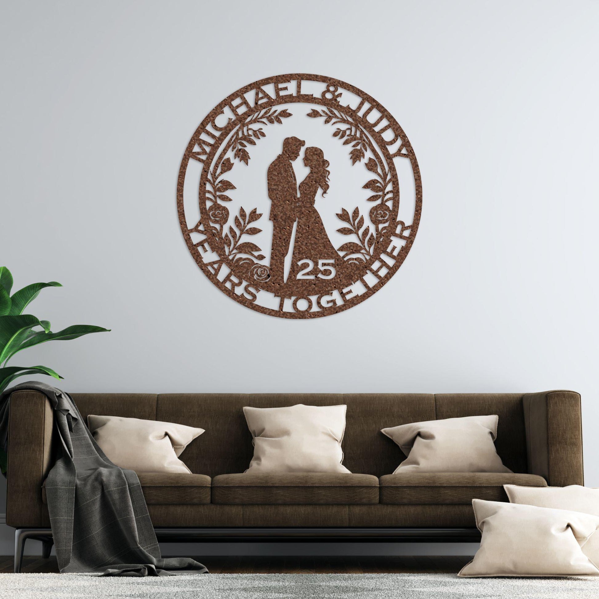 25th anniversary personalized metal sign – 16 gauge steel
