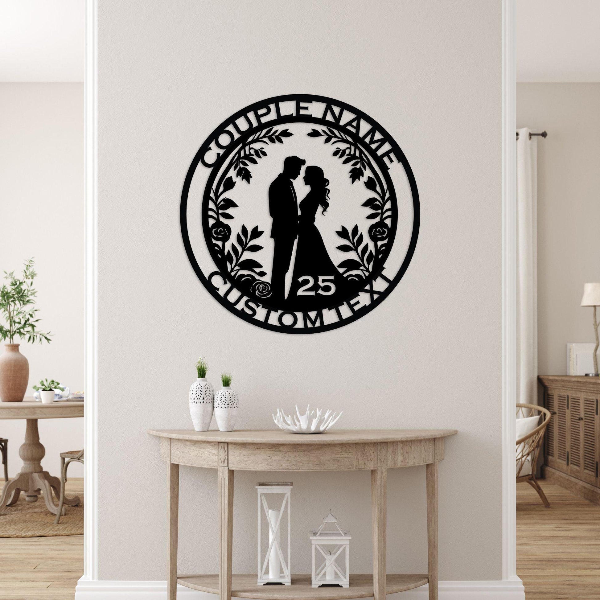 25th anniversary personalized metal sign – 16 gauge steel
