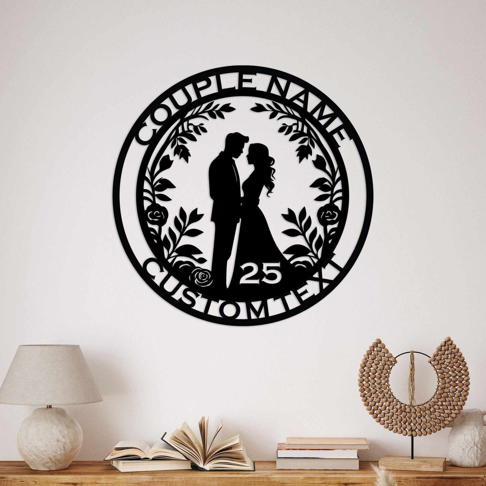 25th anniversary personalized metal sign – 16 gauge steel