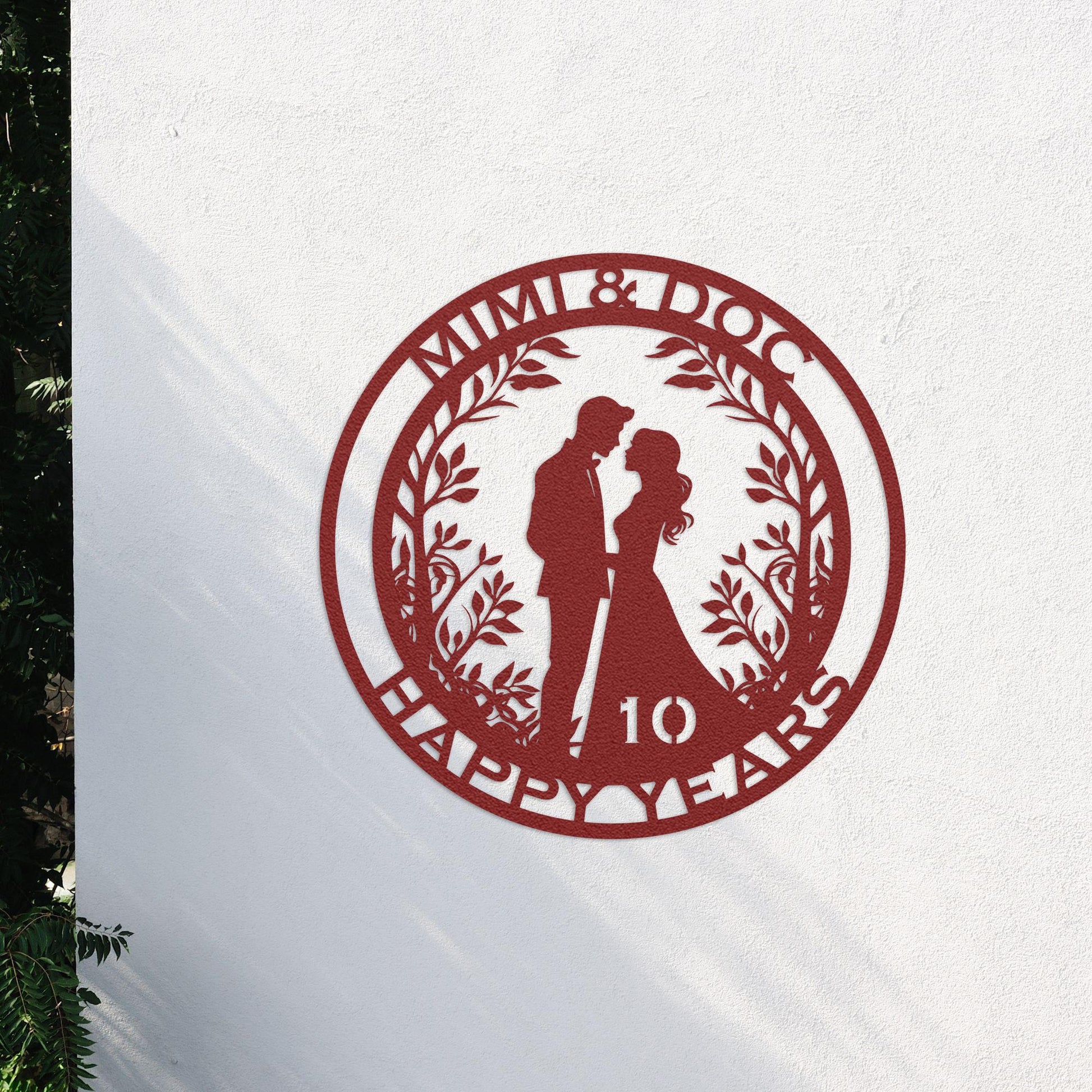 anniversary personalized metal sign – 16 gauge steel