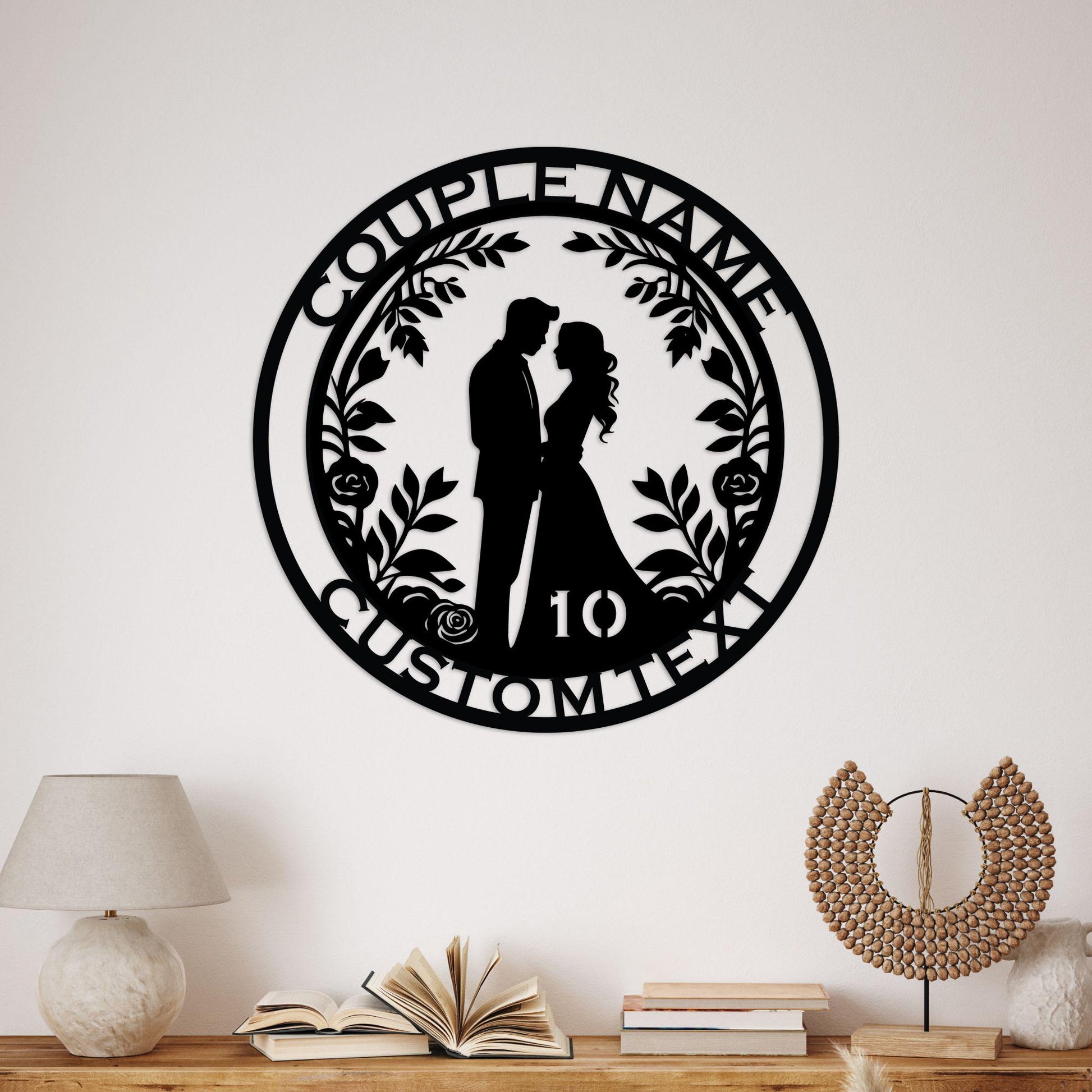 10th anniversary personalized metal sign – 16 gauge steel