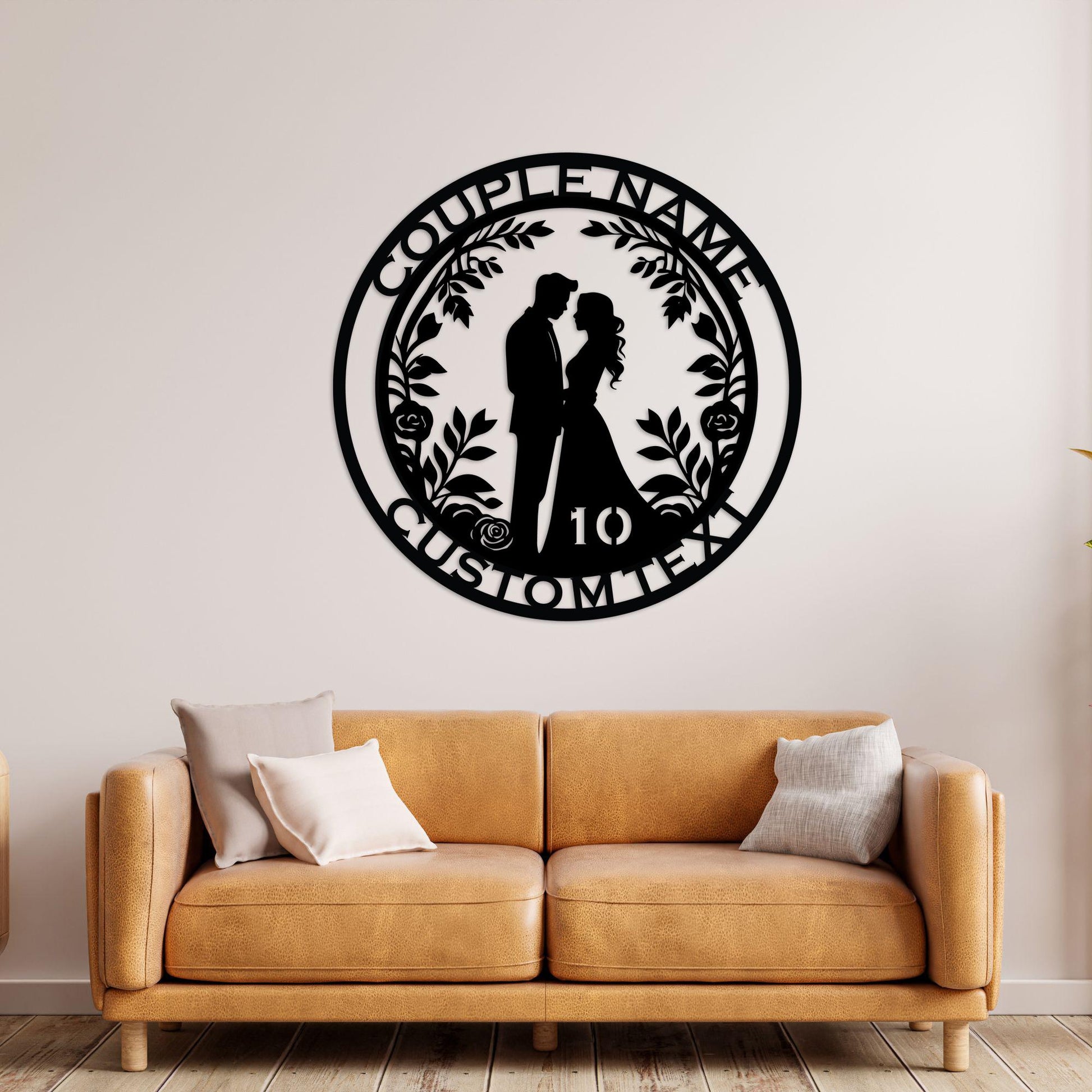 10th anniversary personalized metal sign – 16 gauge steel