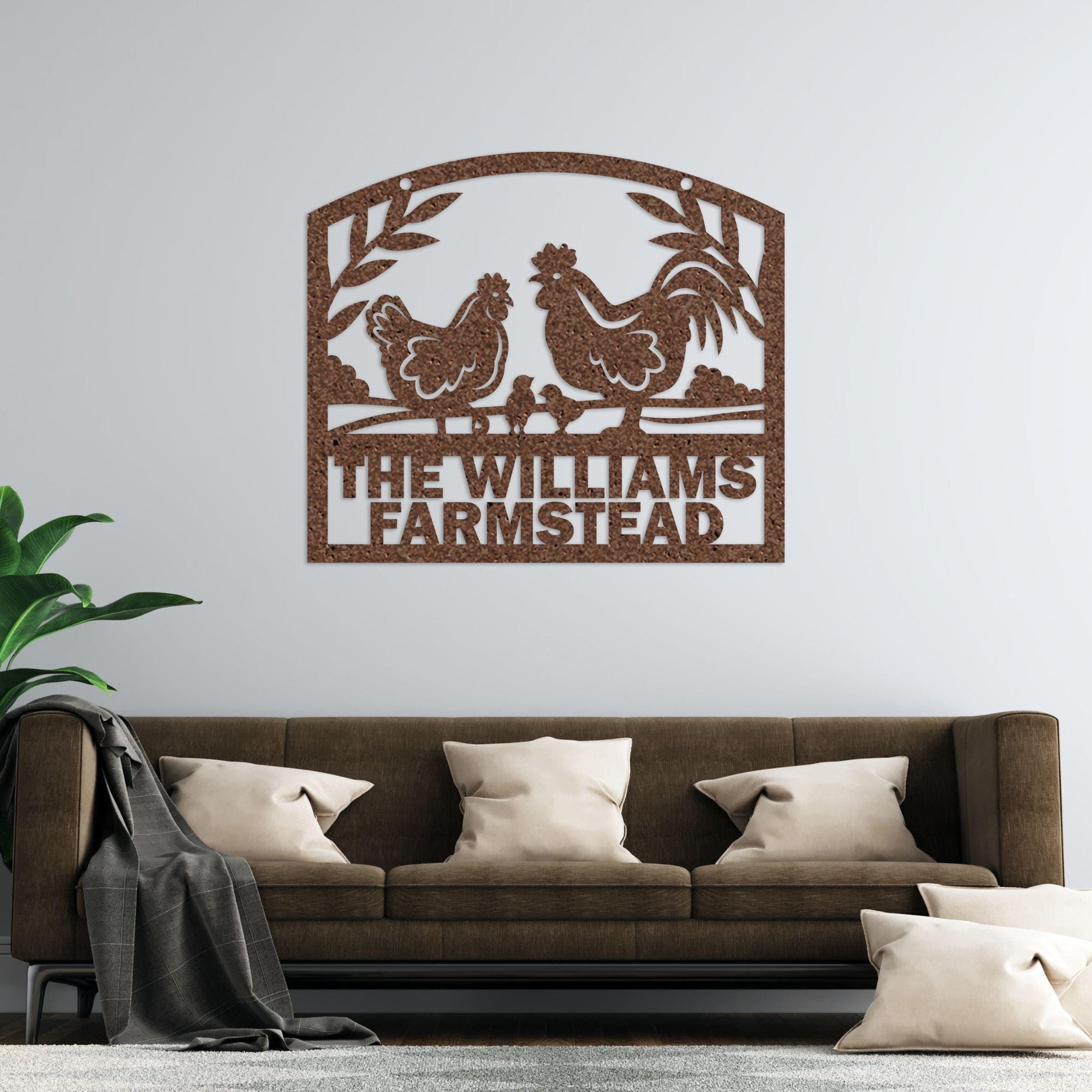 farmhouse kitchen personalized wall art – 16 gauge steel
