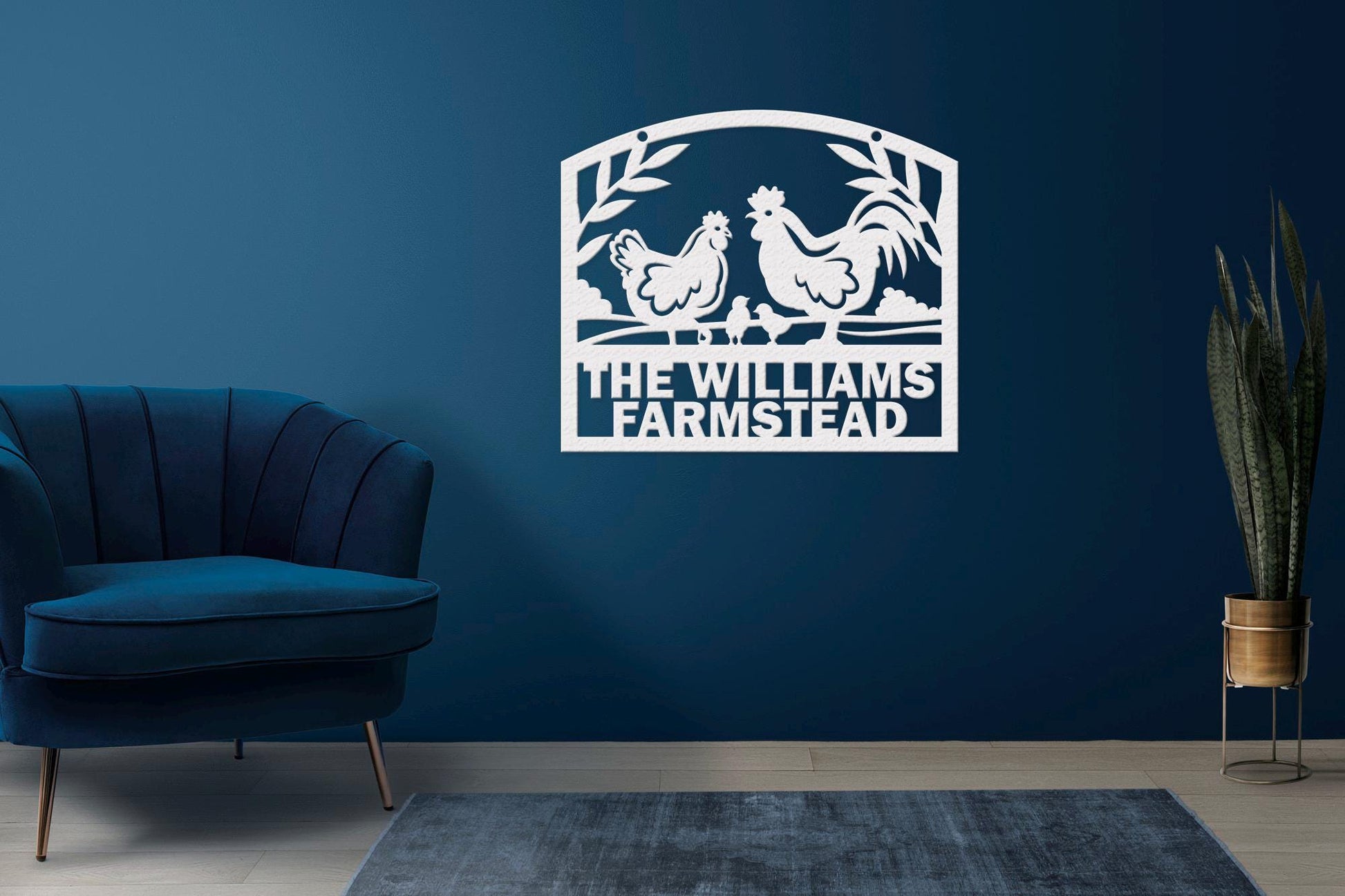 farmhouse kitchen personalized wall art – 16 gauge steel