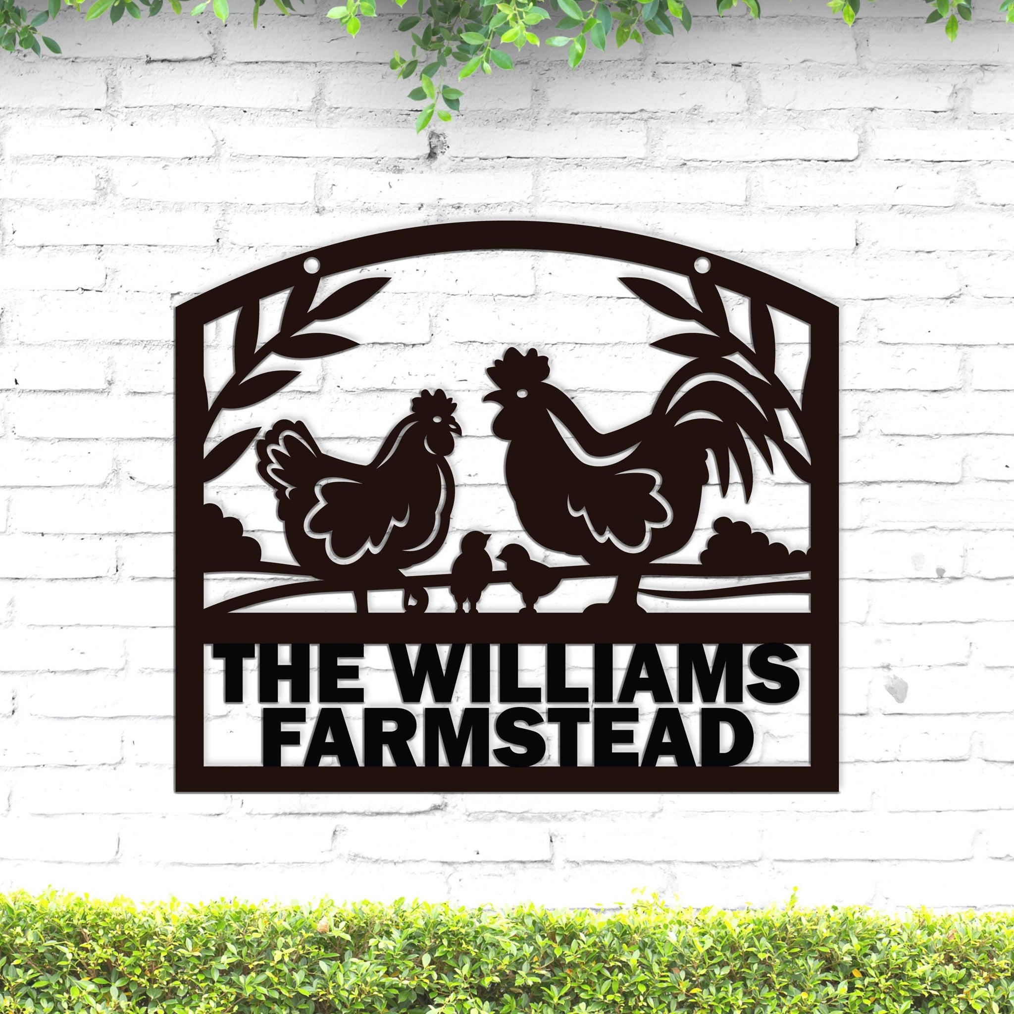 farmhouse kitchen personalized wall art – 16 gauge steel