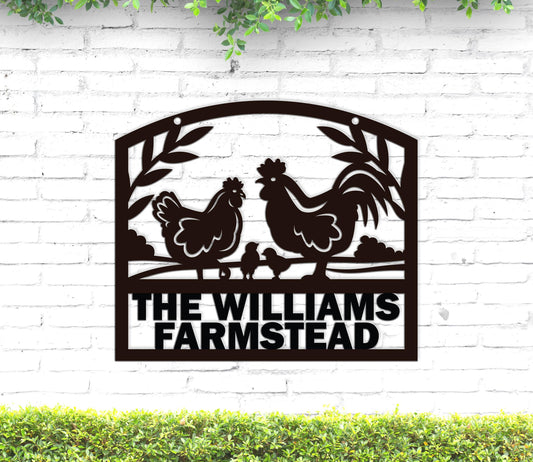 farmhouse kitchen personalized wall art – 16 gauge steel