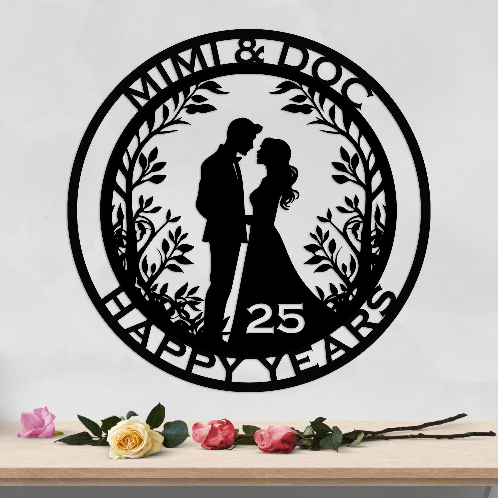 anniversary personalized metal sign – 16 gauge steel