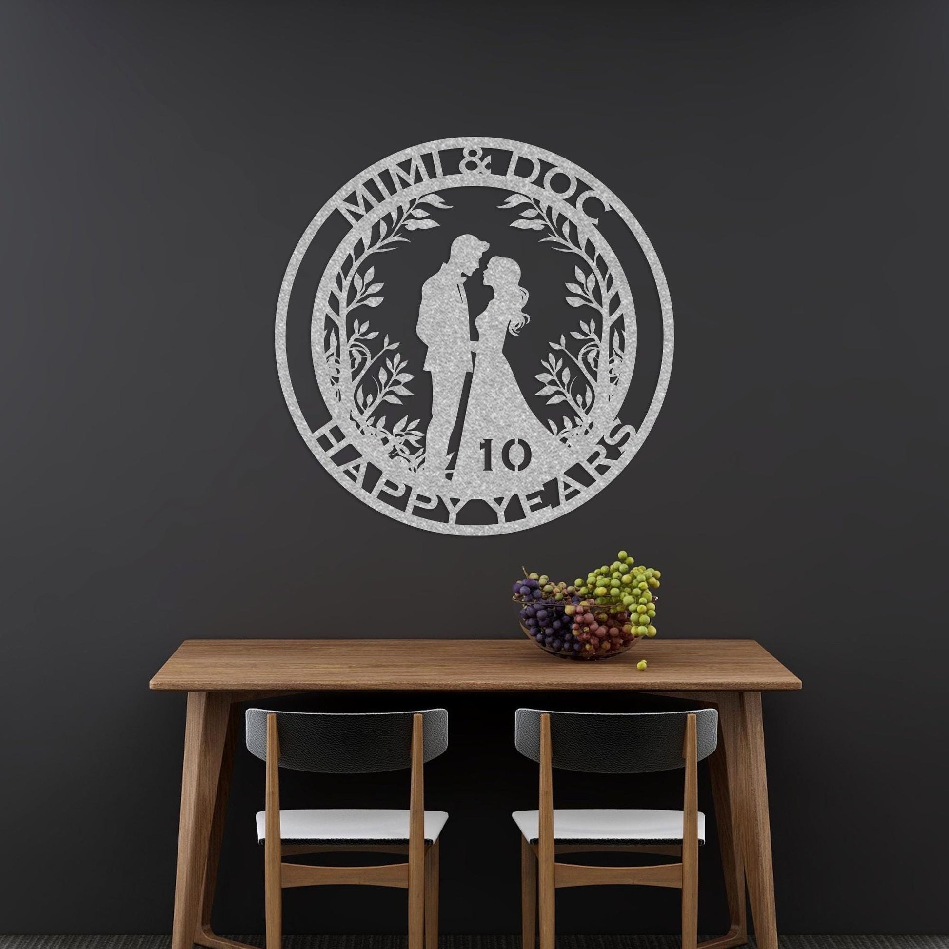 anniversary personalized metal sign – 16 gauge steel